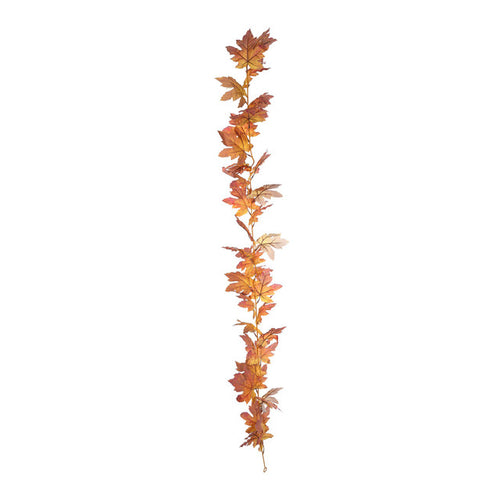 170cm Autumnal Large Leaf Maple Garland - Brown