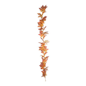 170cm Autumnal Large Leaf Maple Garland - Brown