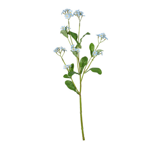 49cm Light Blue Forget Me Not - Artificial Single Stem
