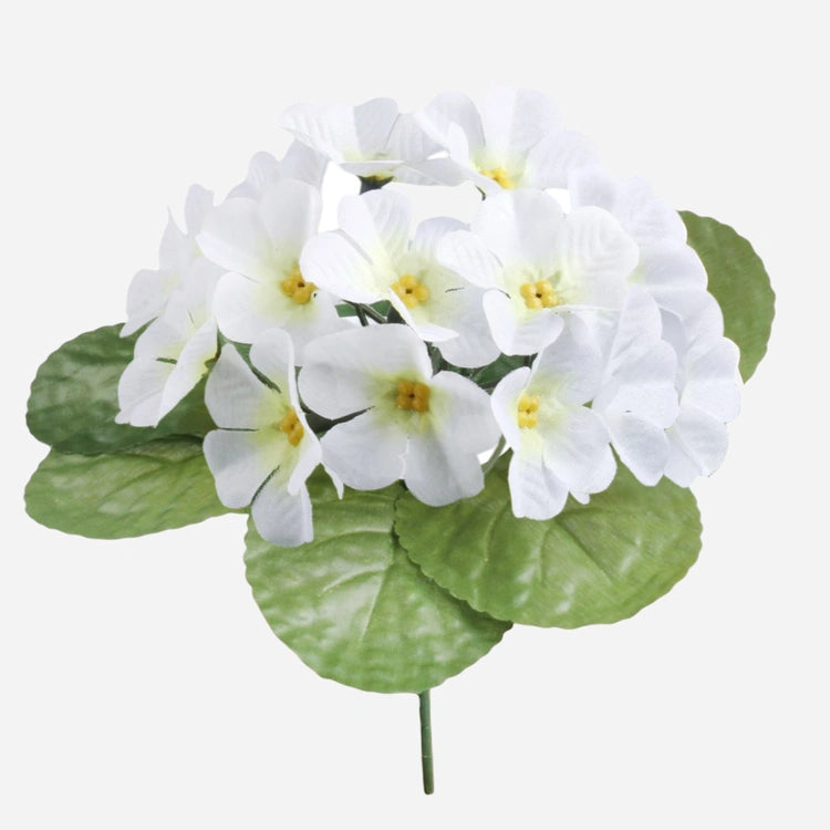 20cm White Violet Flower Bush - Artificial Flower