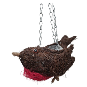 30cm Natural Salim Robin Hanging Basket Planter with Lining