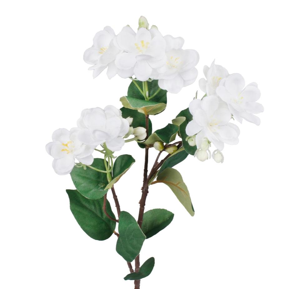 60cm White Jasmine Single Stem - Artificial