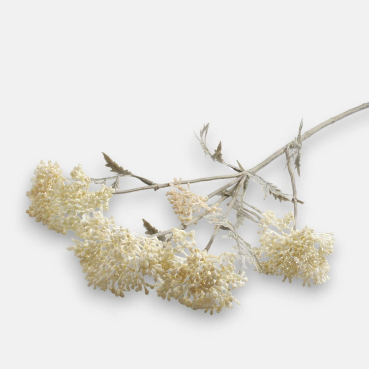 72cm Cream Yarrow Single Stem - Autumnal