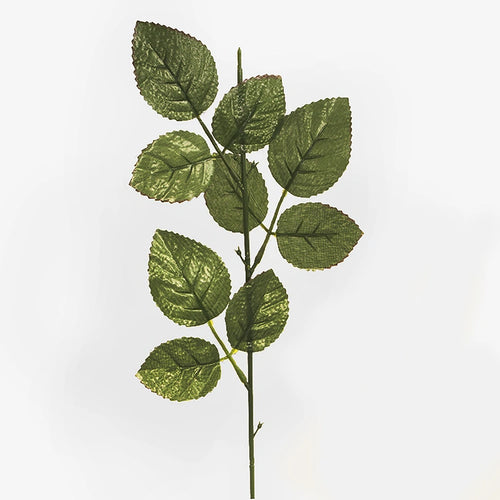 24 x 55cm Green Rose Flower Single Stem - Artificial Flower Greenery Foliage