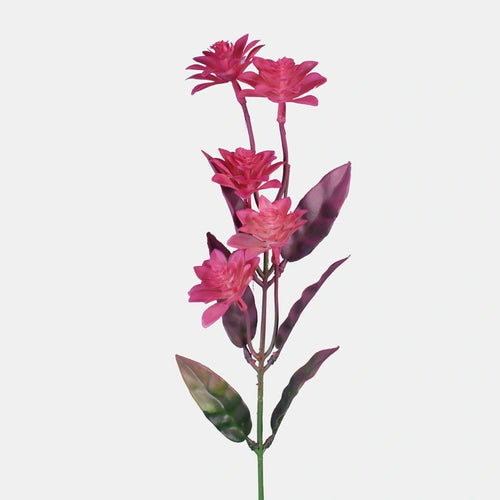 60cm Mini Pink Dahlia Spray Single Stem - Artificial Flower