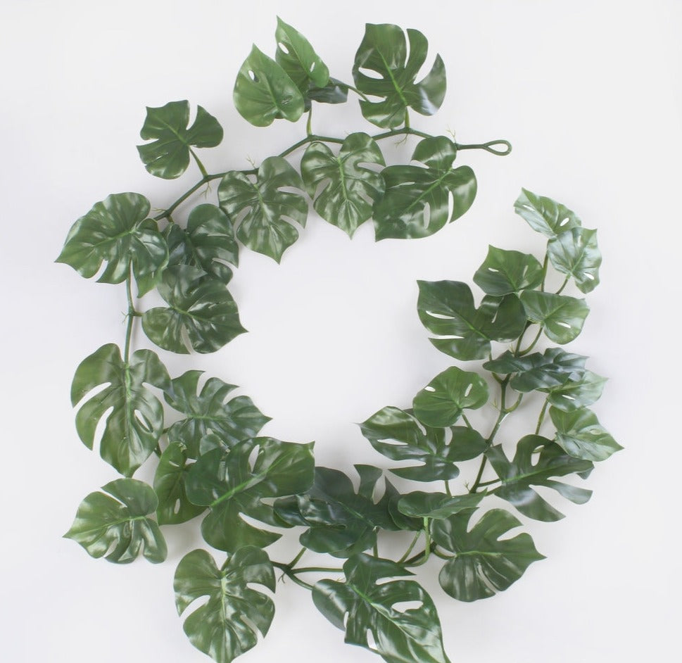 1.6M Monstera Garland Green - Greenery Display Decoration