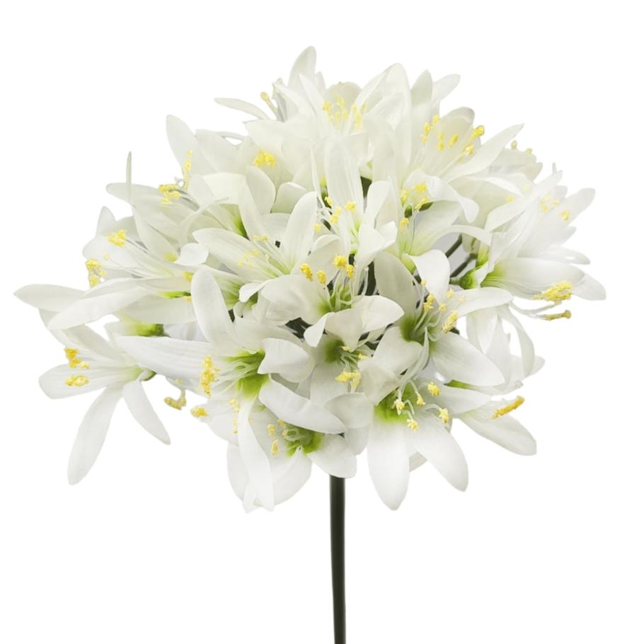 82cm Large White Nerine Single Stem - Artificial