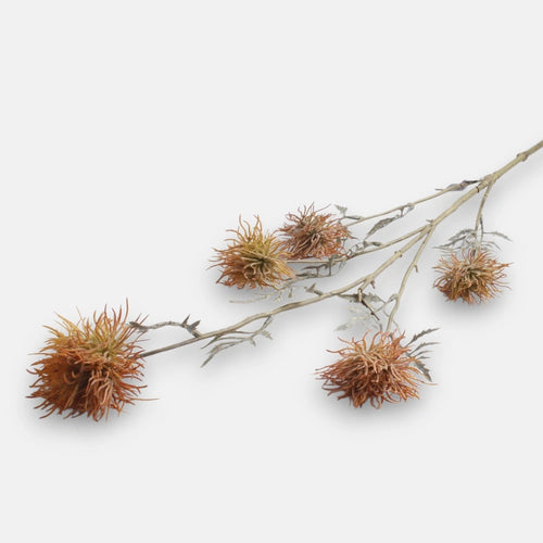 85cm Orange Chrysanthemum Single Stem - Autumnal