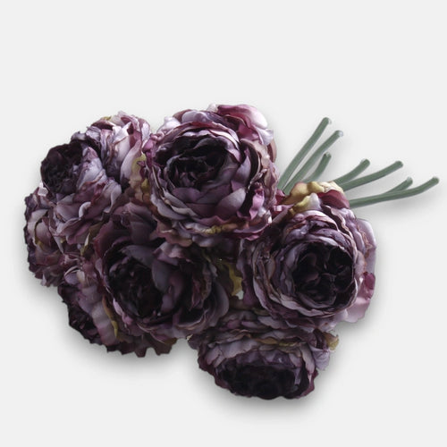 27cm Large Deluxe Peony Bouquet - Lilac