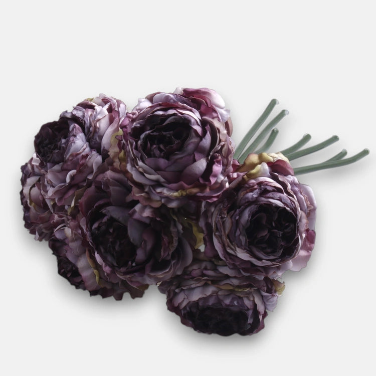 27cm Large Deluxe Peony Bouquet - Lilac