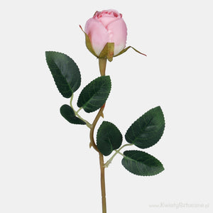 45cm Baby Pink Rosebud Stem - Silk Artificial Single Stem