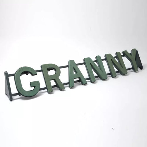 Granny Plastic Backed Letter Frame - Wet Foam - Val Spicer - LARGE ITEM