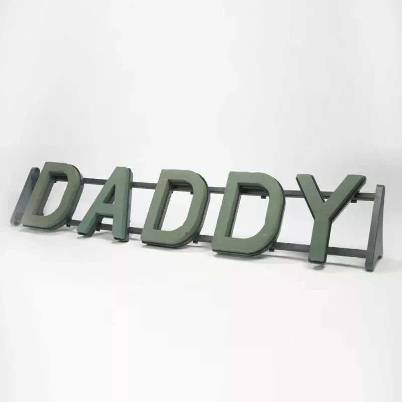 Daddy Plastic Backed Letter Frame - Wet Foam - Val Spicer - LARGE ITEM