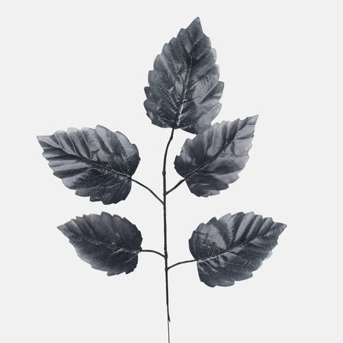 Pack of 12 Stems x 58cm Black Autumn Elm Leaf
