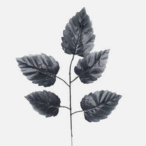 Pack of 12 Stems x 58cm Black Autumn Elm Leaf