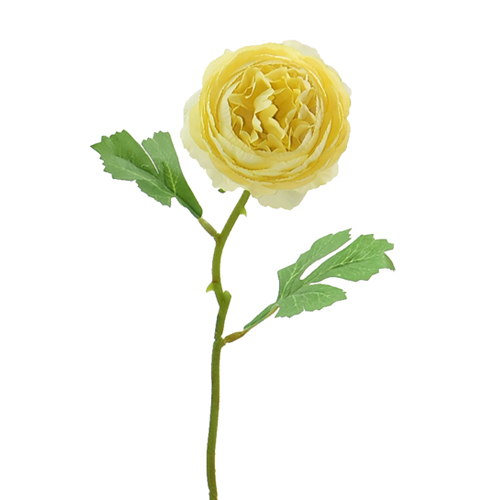 37cm Single Stem Peony Yellow - Artificial Flower