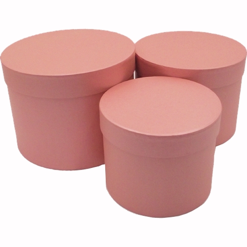 Set of 3 - Round Baby Pink Hat Box Boxes - Storage Florist Home Gift D –  Titleys Flowers / Direct Florist Supplies