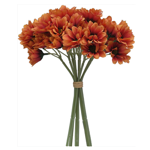 30cm Burnt Orange Mini Gerbera Bundle -Artificial Flowers