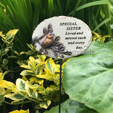 Load image into Gallery viewer, Memorial Bronze 3D Bird Stick Stake Pick Plaque Tribute Graveside Ornament