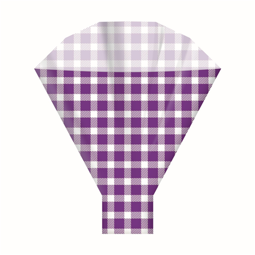 50pcs x Purple Gingham Flower Sleeves