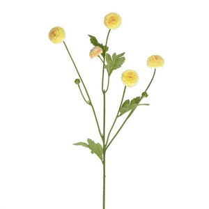 64cm Lemon Aster Spray -  Artificial Silk Flower