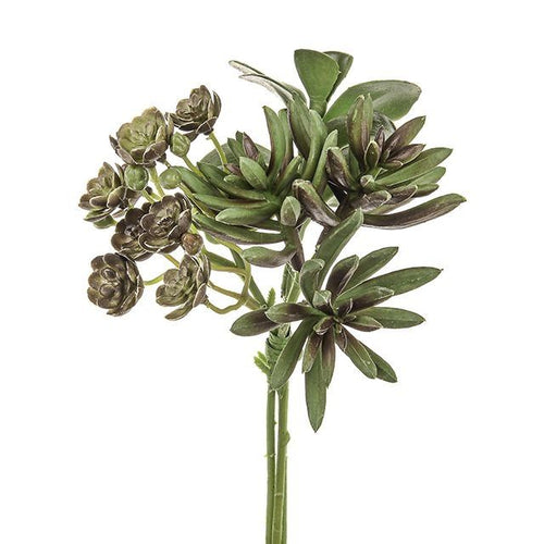 18cm Succulent and Echeveria Bundle - Artificial Flower Greenery