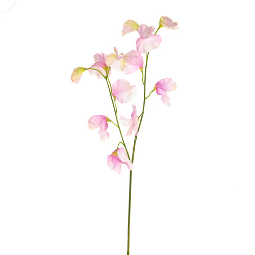 46cm Artificial Sweetpea Stem Light Pink