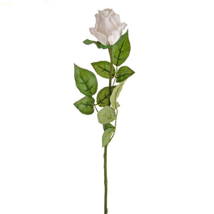 55cm Real Touch Rose Bud Cream - Artificial Flower