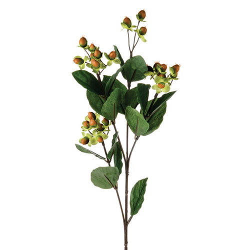 72cm Green Hypericum Berry Spray