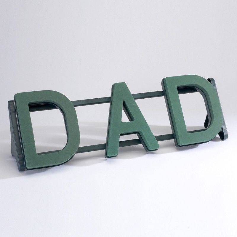 Dad Plastic Backed Letter Frame - Wet Foam - Val Spicer - LARGE ITEM