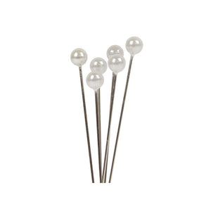 100 x White Pearl Headed Pins (4cm)