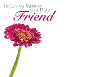 Load image into Gallery viewer, Large Funeral Tribute Message Card Cards.