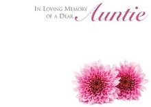 Load image into Gallery viewer, Large Funeral Tribute Message Card Cards.
