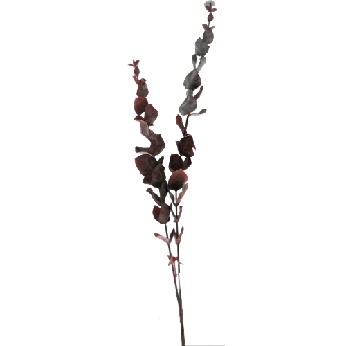 85cm Plastic Eucalyptus Spray Burgundy
