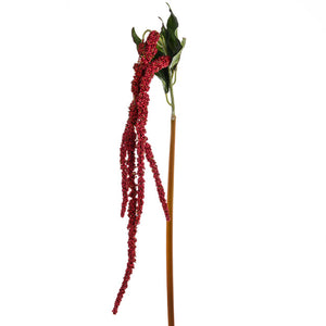 114cm Large Red Amaranthus Single Stem - Artificial Flower