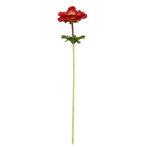 54cm Red Single Stem Anemone - Artificial Flower Christmas