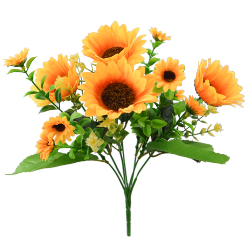30cm Artificial Sunflower Bunch Yellow
