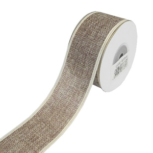 40mm Hessian Woven Edge Ribbon Natural x 10yds - Christmas Wreath