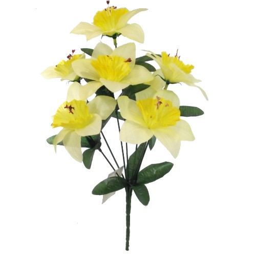 36cm Daffodil Bush Lemon/Yellow