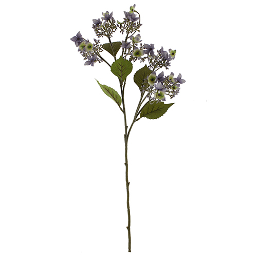 62cm Autumn Lilac Purple Dry Wild Hydrangea Spray - Artificial Flower