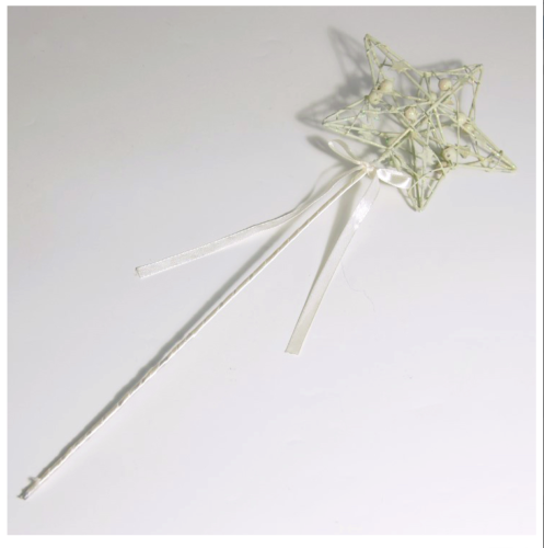 Ivory Glitter Star 40cm - Wedding Bridesmaid Flower Wand
