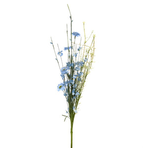 Artificial Wild Flower Spray Blue 58 cm