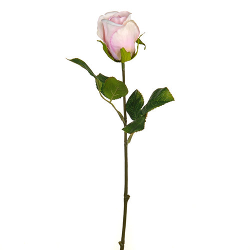 42 cm Pink Rose Bud - Silk Artificial Single Stem