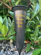 Load image into Gallery viewer, Memorial Plastic Black Flower Vase Grave Crem Spike Vase Pot Remembrance Tribute