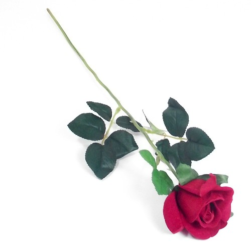 55cm Single Stem Red Rose - Artificial Flower Valentines Day