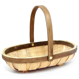 30cm Oval Two Tone Wicker Trug Basket