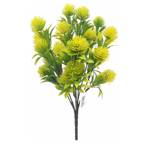 32cm Plastic Filler Foliage Bush Yellow/Green