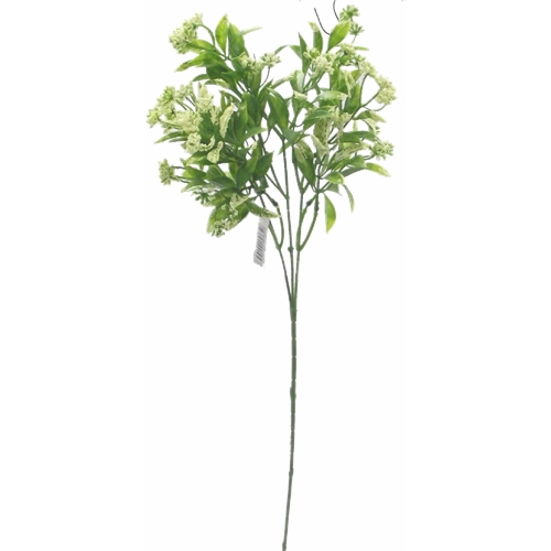 65cm Plastic Berry Spray Green/Ivory