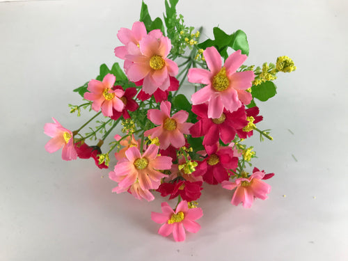 30 cm Artificial Pink Cosmos Bunch
