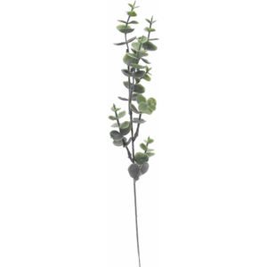 39cm Plastic Eucalyptus Spray Frosted Green Foliage Greenery x 6pcs